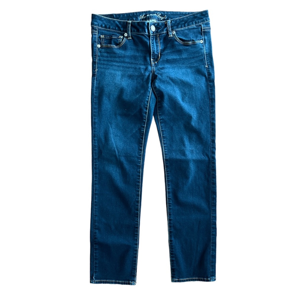 American Eagle Outfitters dark wash super stretch skinny jean size 10